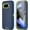 Dark Blue Green, variant on KOMI Phone Case for Google Pixel 9A Case with HD Screen Protector, Heavy Duty Shockproof & Dropproof 3-Layer Cover Phone Case for Pixel 9A, Black