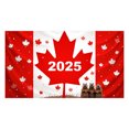 thumbnail image 1 of Decoraciones Del Día De Canadá Feliz Día De Canadá Bandera Para Garaje Del Día De Canadá 2025 70 X 157 Pulgadas, 1 of 5