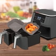thumbnail image 1 of 2 Pcs Pot en Silicone pour Friteuse à Air Chaud avec Poignée, Doublure Réutilisable pour Friteuse à Air, Panier en Silicone Résistant à la Chaleur pour Friteuse à Air, Moule à Pâtisserie Carré, Accessoires pour Friteuse à Air, Doublures pour Four à Friteuse à Air, Micro-Ondes, 1 of 8