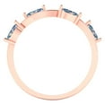 thumbnail image 5 of 0.4 ctw Wedding Band for Women - 18K Rose Gold Blue Moissanite Stackable Eternity Ring, 5 of 6