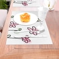 thumbnail image 5 of YFYANG Washable Heat-Resistant Placemats, 70% PVC/30% Polyester, Butterfly Flower Doodle Kitchen Table Mat, 12" x 18" 1 Piece, 5 of 6