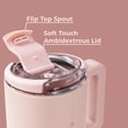 thumbnail image 4 of HydroJug Coffee Traveler 20 oz - Leak-Resistant, Ceramic-Lined Insulated Travel Coffee Mug for Hot or Cold Drinks with Flip Lid, Dusty Rose, 4 of 6