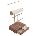 thumbnail image 2 of Jewelry Organizer Wooden Jewelry Drawer Storage Box, Necklaces, Watches, s, Ears & Bracelets Holder Display Tree for Countertop, 2 of 7