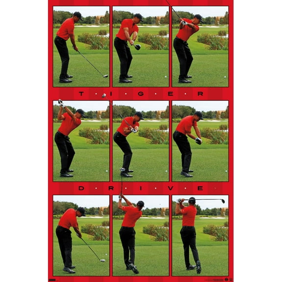 Tiger Woods - Drive 22.37" x 34" Poster, by Trends International