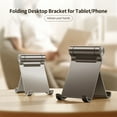 thumbnail image 2 of Amdohai JR-ZS206 Desktop Cellphone Bracket Multifunctional Folding Portable Aluminum Phone/Tablet Stand Holder Grey, 2 of 7
