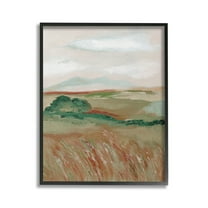 Stupell Industries Windy Plains Abstraction Landscape Painting Black Framed Art Print Wall Art, 16 x 20