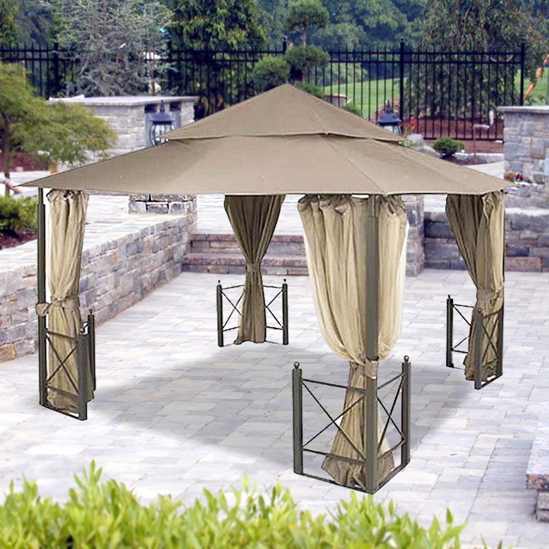 Garden Winds Riplock Fabric Replacement Canopy Top For Harbor Gazebo