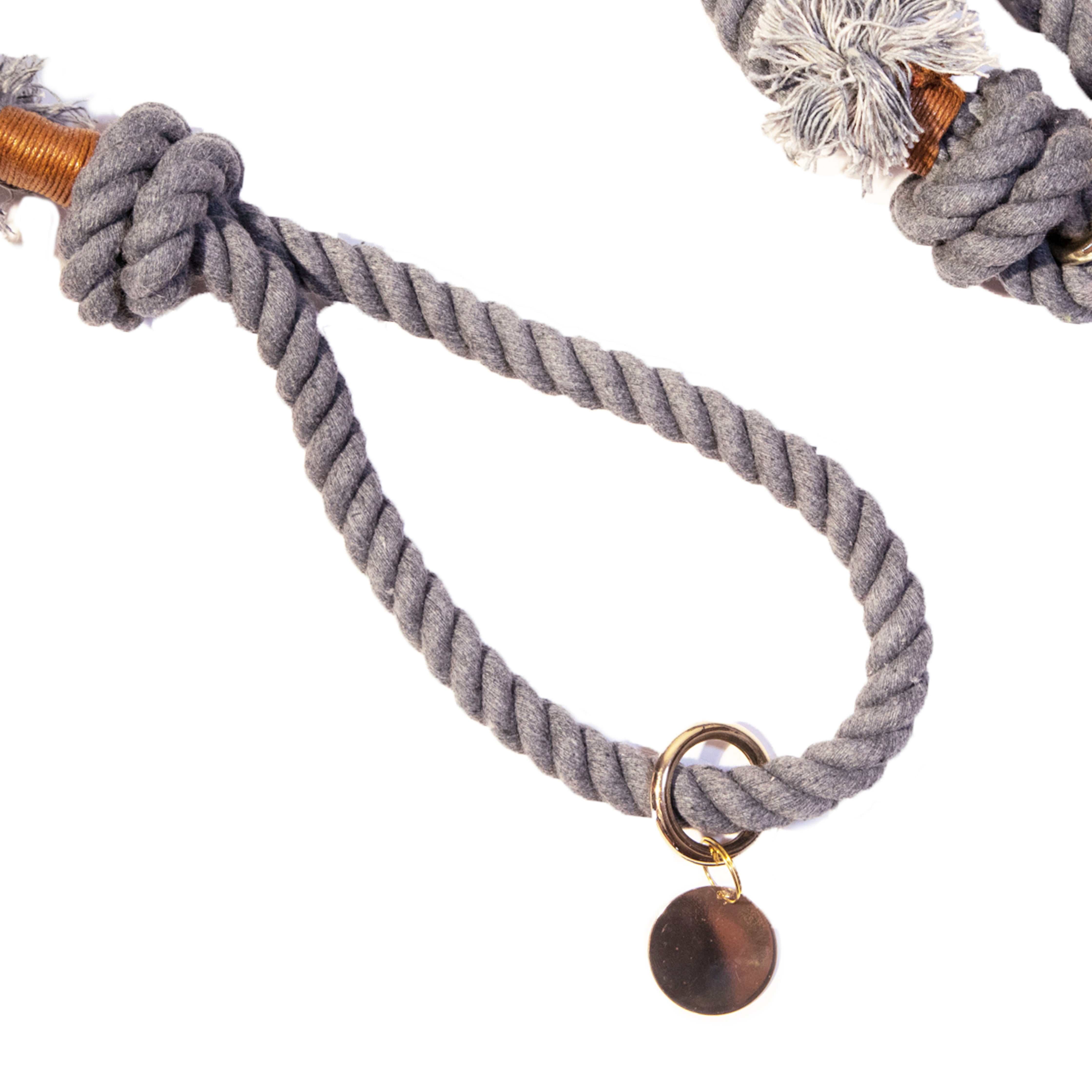 Grey Boho Chic Style Dog Leash - Glow Pups