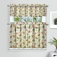 thumbnail image 2 of Fall Kitchen Curtains 36 Inch Short - 3 Panel Set, Autumn Harvest Print, Rod Pocket Window Treatment for Thanksgiving, Farmhouse, Cafe, Living Room - Machine Washable, 2 of 6
