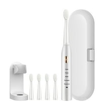 Byujiro Electric Toothbrush with 4 Brush Heads, Travel Case & Charging Stand, 5 Cleaning Modes, IPX7-newly Upgraded Toothbrush, Longer Life, Faster Charging
