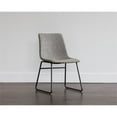 thumbnail image 2 of Sunpan Cal 18" Mid-Century Faux Leather Dining Chair in Antique Gray, 2 of 7