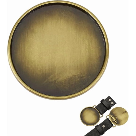Replacement Belt Buckle Alloy Western Cowboy Oval Vintage Belt Buckle Blank Strap Top with Pin Fits 4.4cm Strap Alloy
