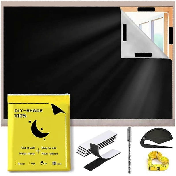 26-27 Blackout Shades/Blinds for Windows,1.45 x 1/2/3/4M Portable Blackout Curtains/Window Cover for Bedroom, Travel, Baby Nursery, Office