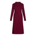 thumbnail image 4 of Time and Tru Women's and Women's Plus Ribbed Hacci Knit Midi Dress, Sizes XS-4X, 4 of 4
