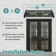 thumbnail image 6 of Window Awning Patio Outdoor Polycarbonate Cover Front Door Rain Sun Shetter, 6 of 9