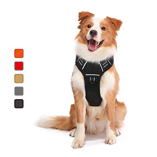 ATOPARK Dog Harness No-Pull Pet Harness Adjustable Comfortable Harness with Handle Outdoor Pet Vest Reflective Oxford Soft Breathable Vest Easy Control for Small Medium Large Dog