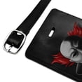 thumbnail image 2 of Scary Clown Face Rectangle Leather Luggage Card Suitcase Carry-On ID Tag, 2 of 7