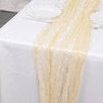 thumbnail image 5 of Balsa Circle 9 feet Champagne Crinkled Sheer Organza Table Runner Party Events Reception Tableware Decorations Supplies, 5 of 8