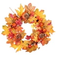 thumbnail image 4 of Guirnalda de puerta artificial de Halloween, cono de pino de calabaza, hoja de arce, guirnalda colgante para puerta, decoración floral de simulación kenally HA9077-00B, 4 of 6