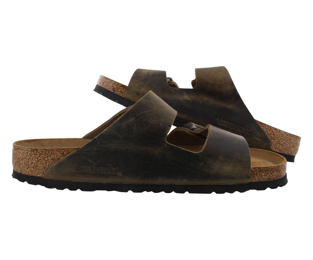Birkenstock Men's Arizona Soft Footbed Sandals, Faded Khaki, Brown, 9 Medium US