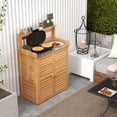 thumbnail image 5 of Costway Outdoor Potting Bench with Galvanized Metal Countertop 3 Hanging Hooks Natural, 5 of 10