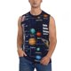 thumbnail image 1 of Fotbe Solar System Men's Camiseta sin Mangas Estampada para Hombres, Playera Casual para Gimnasio, Entrenamiento, Playa-XX-Large, 1 of 7