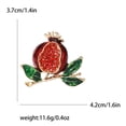 thumbnail image 3 of Osdhezcn Elegant Lapel Pin Adornment Unique Pomegranate Brooch Decoration Stylish Lapel Pin for Fashion Enthusiasts, 3 of 10