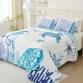 thumbnail image 2 of Evenhug Quilts 3-Piece King Bedding Set Coastal Animal Print Light Blue Coastal Quilt Set With Shams, 2 of 7