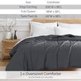 thumbnail image 2 of Southshore Fine Living, Inc. All Season Down Alternative Comforter, Slate, King/California King, 2 of 9