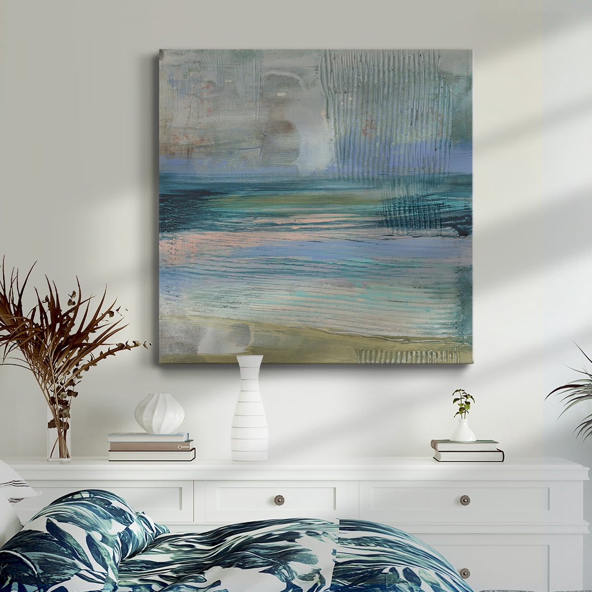 Wexford Home Textured Coastline I-Premium Gallery Wrapped Canvas, 32" x 32" - Ready to Hang