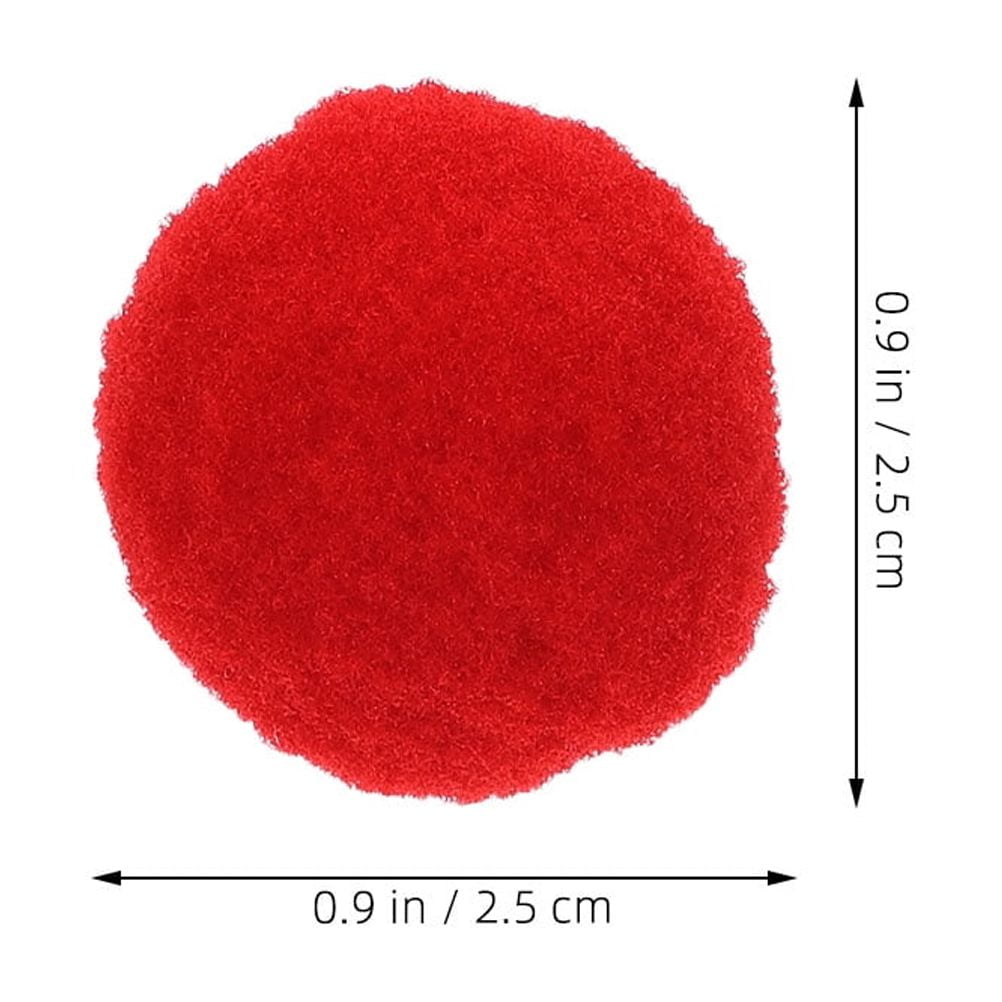 OUNONA 600 Pieces Red Soft Pom Pom for Crafts, Decorations, Kids Art Projects and Activities