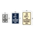 thumbnail image 5 of Portrait Round Lab Authorized Personnel Only Sign (Brushed Gold) - Small, 5 of 7