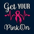 thumbnail image 2 of Wild Bobby, Get Your Pink On, Breast Cancer Awareness, Front and Back Women Graphic Tees, Navy, Medium, 2 of 4