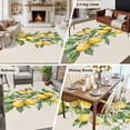 thumbnail image 5 of Yellow Lemon Area Rug 5x8 FT, Non Slip Bedroom Throw Carpet, Spring Botanical Leaves Fruit Farmhouse Washable Soft Floor Carpet Non-Shedding Rug for Living Room Nursery Dorm Office, 5 of 9