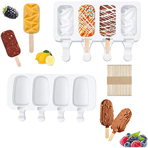 Maker With Sticks Oval Popsicle Moulds Food Silicone Molds Ice Cream Tools