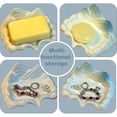 thumbnail image 3 of Jabonera de cerámica con drenaje, textura irregular, diseño de montaña y ola oceánica, soporte antideslizante y bandeja de joyería for encimera de baño, decoración del hogar, 3 of 6
