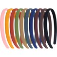 thumbnail image 1 of wonima44 10 Pieces 1.2cm/0.5" Solid Plain Blank Matte Plastic Headbands with Mini Teeth DIY Craft Sports Hair Bands Accessories for Women Men Girls Teens Kids, 1 of 1