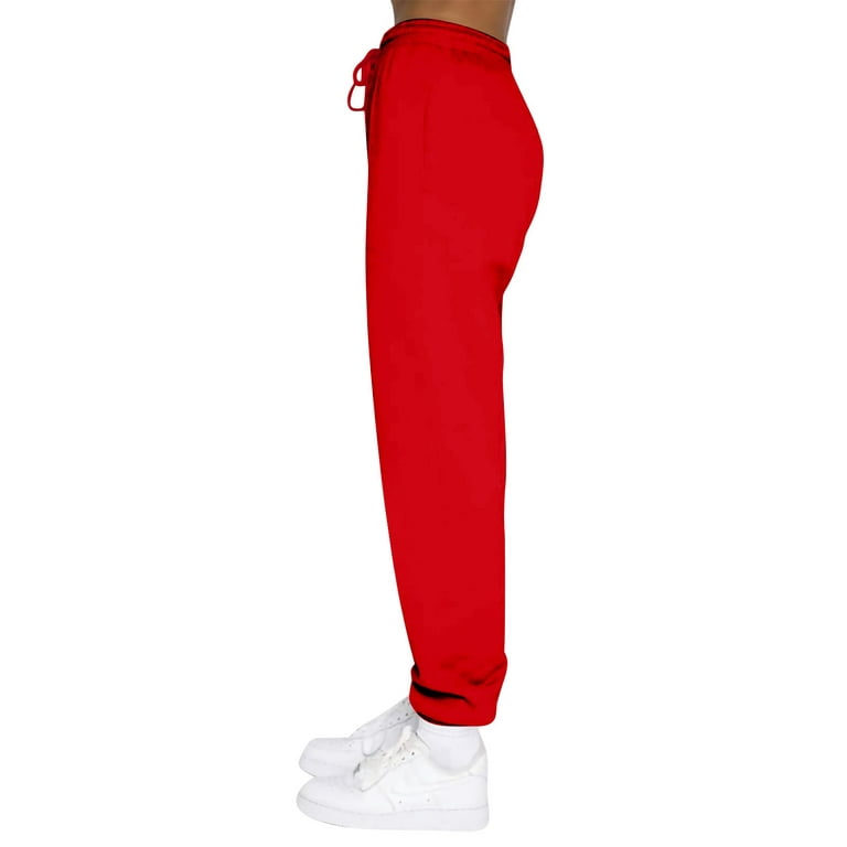Canrulo Womens Winter Sweatpants Warm Fleece Lined Sports Pants Running  Workout Trousers Red Wine S 