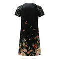 thumbnail image 3 of Gvmfive Women Casual Lace Short Sleeve Printed Summer T Shirt Dress, 3 of 4