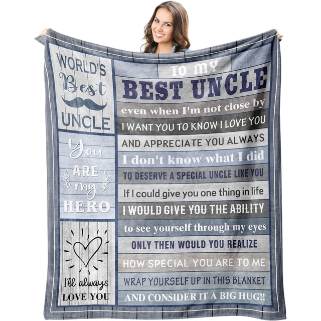 LHSHID Uncle Gifts Gifts for Uncle Uncle Birthday Gifts Blankets Uncle Gift Throw Uncle Gifts from Niece/Nephew Best Uncle Gifts Fathers Day Birthday Gifts for Uncle 50"x60"