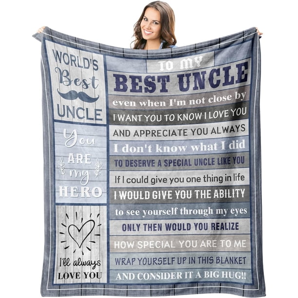 LHSHID Uncle Gifts Gifts for Uncle Uncle Birthday Gifts Blankets Uncle Gift Throw Uncle Gifts from Niece/Nephew Best Uncle Gifts Fathers Day Birthday Gifts for Uncle 30"x40"