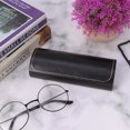 thumbnail image 3 of Portable Sunglasses Storage Box Sunglasses Case Simple Leather Sunglasses Storage Case (Black), 3 of 8