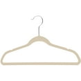 thumbnail image 2 of Simplify Kid's Non Slip Velvet Child Clothing Hangers, 10 Pack, Ivory, 2 of 2