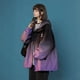 thumbnail image 2 of Chaquetas para mujer Chaquetas de béisbol de estilo coreano Cárdigans con capucha de gran tamaño con efecto tie-dye degradado Abrigos vintage de manga larga Tops para mujer, 2 of 5