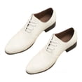 thumbnail image 2 of Jumpingount 1 par de zapatos de cuero para hombre, reemplazo elegante portátil, punta estrecha, Color sólido, fiesta de baile, zapatos de vestir para Calzado Blanco talla 40 Jumpingount AP012888-01, 2 of 6