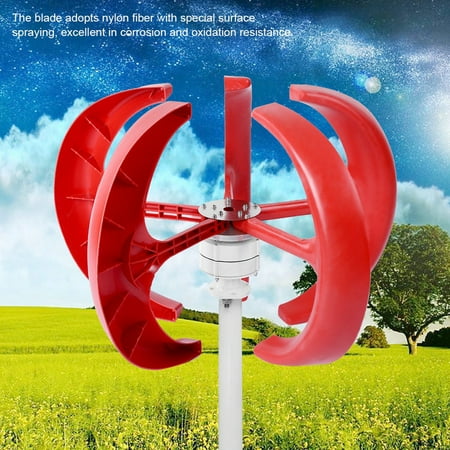 

EBTOOLS Wind Generator 600W DC 12 Vertical Axis 4Blade Rotor Lantern Wind Turbines Generator Windmill