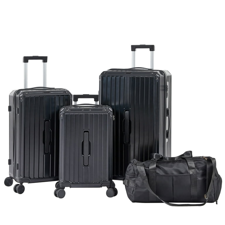 HQZX 4-Piece Luggage Sets (20”/24”/29”/Travel Bag), PC+ABS