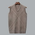 thumbnail image 4 of JIKNTTR Men's Sweater Vest V Neck Slim Fit Casual Sleeveless Knitted Pullover Sweater Fashion Knitwear Regular Fit Knit Vest, 4 of 9