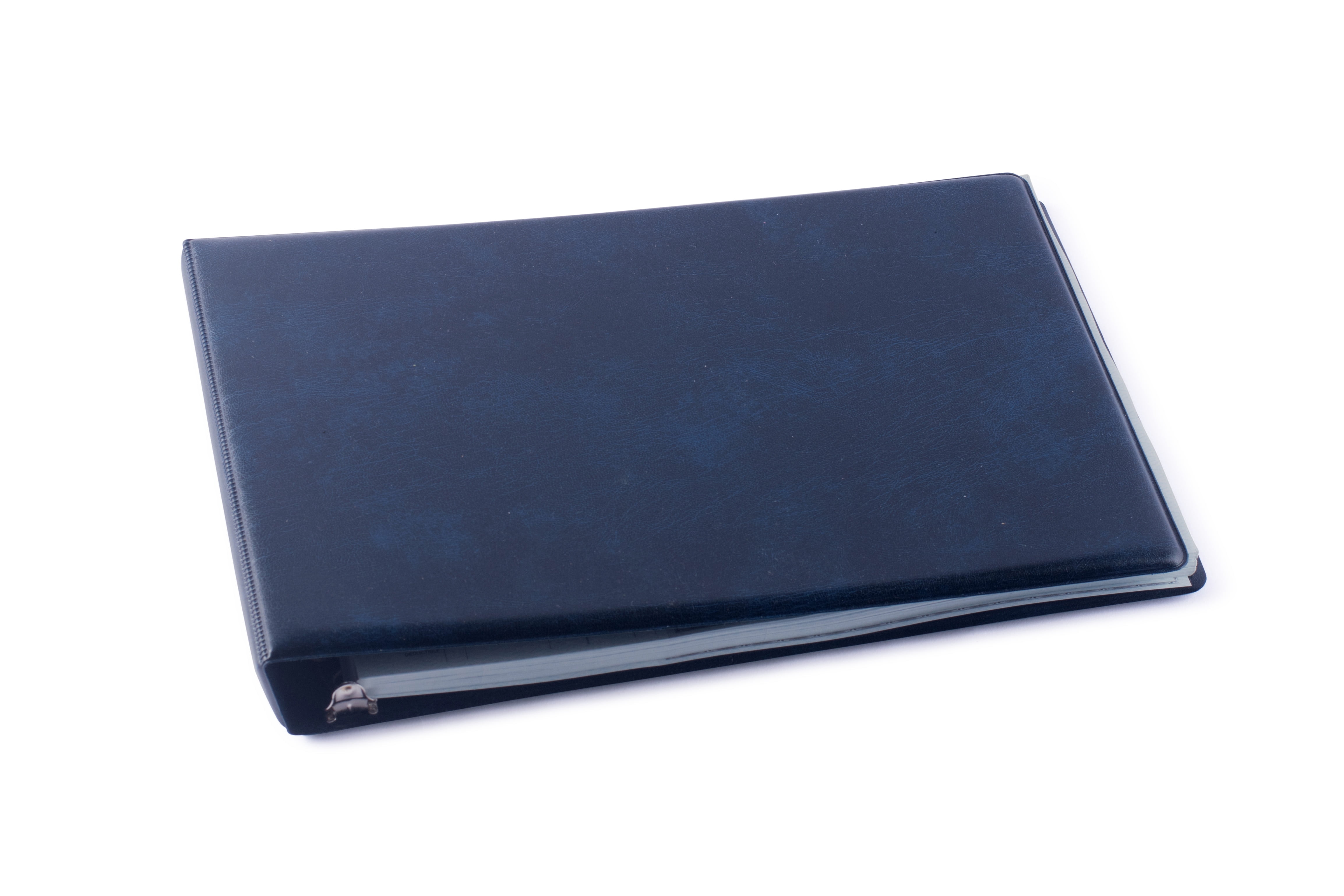 3 On a Page Binder for Business Checks 7 Rings Blue Made in The USA