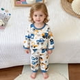 thumbnail image 2 of UAYOTSE Toddler Boys Dinosaur Pajama Set Kids 6 12 18 24 Months 2T 3T 4T 5T fit Pjs Soft Breathable Short Sleeve Sleepwear Size 12-18 Months, 2 of 7